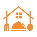 Signet des Hagener Küchenstudios: Haus mit Besteck